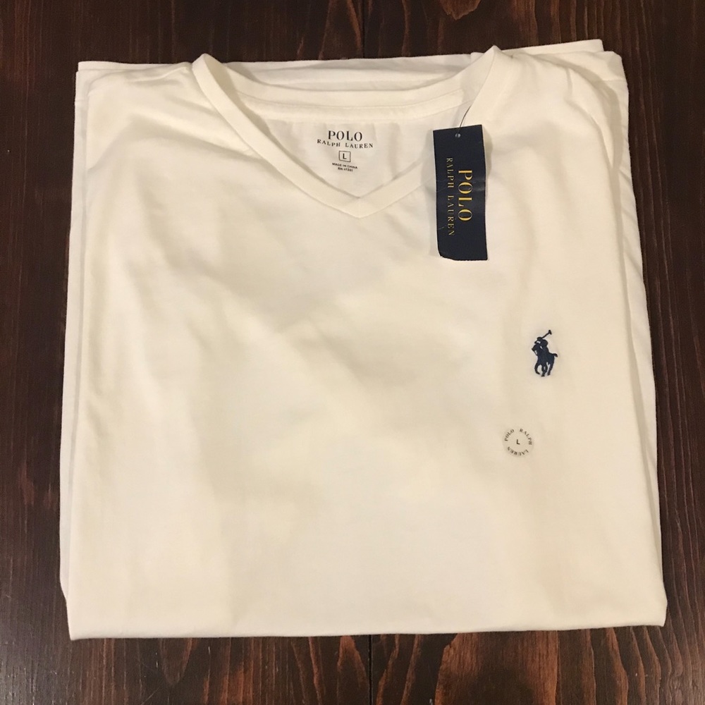 Men’s white Polo T-shirt (Large)